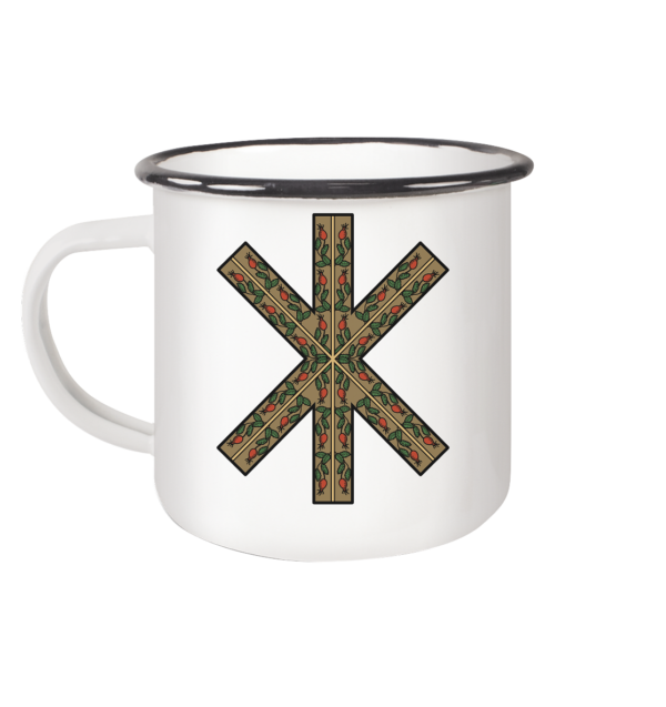 Hagal - Emaille Tasse – Bild 2