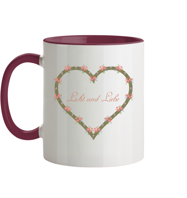 Licht und Liebe - Tasse zweifarbig – Bild 4