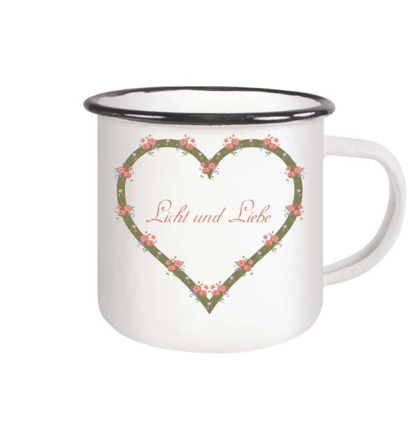 Licht und Liebe - Emaille Tasse