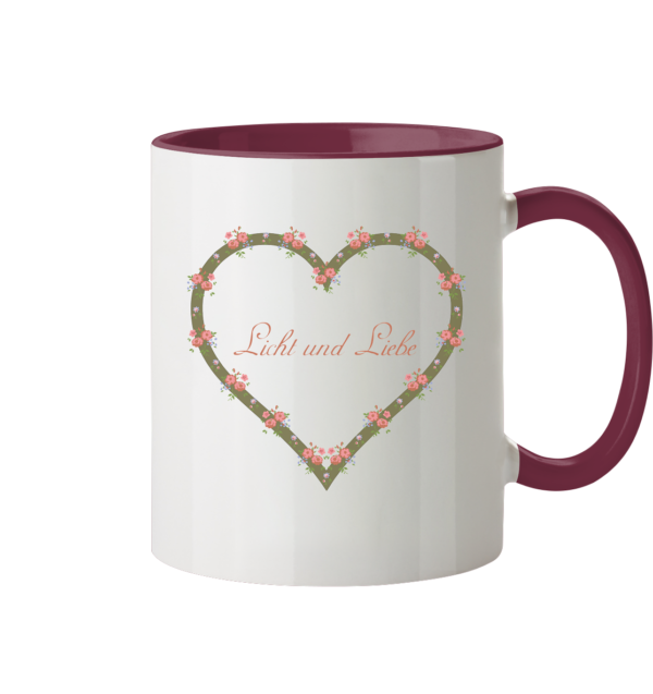 Licht und Liebe - Tasse zweifarbig – Bild 3